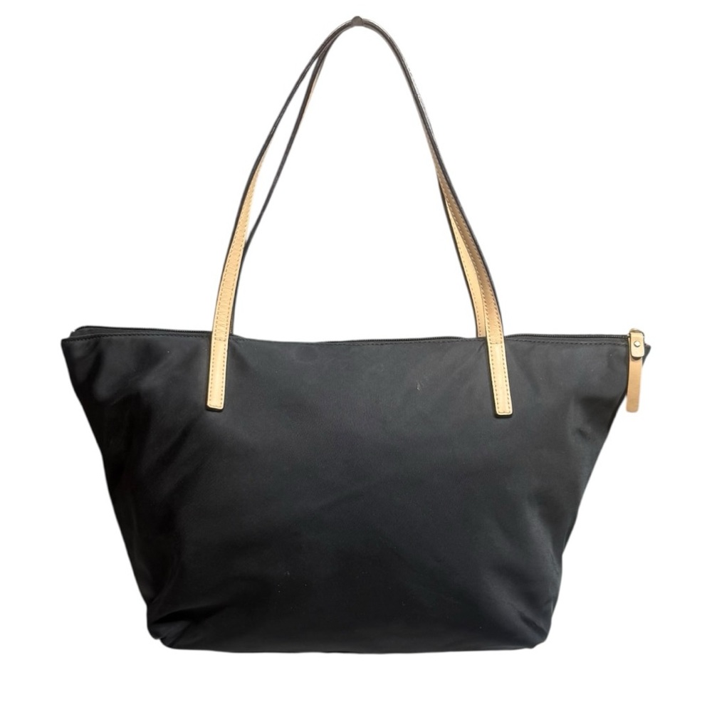 Kate Spade Black Tote Bag with Tan Leather Handles - Picture 3 of 7